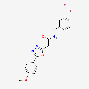 2-(5-(4-methoxyphenyl)-1,3,4-oxadiazol-2-yl)-N-(3-(trifluoromethyl)benzyl)acetamide