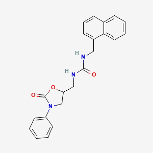1-(Naphthalen-1-ylmethyl)-3-((2-oxo-3-phenyloxazolidin-5-yl)methyl)urea
