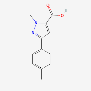 molecular formula C12H12N2O2 B2880091 1-Methyl-3-P-tolyl-1H-pyrazole-5-carboxylic acid CAS No. 1015868-55-9