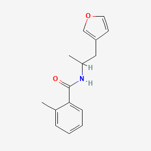 molecular formula C15H17NO2 B2880092 N-[1-(furan-3-yl)propan-2-yl]-2-methylbenzamide CAS No. 1788843-10-6