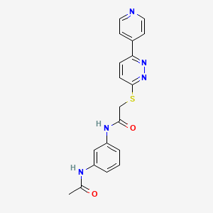 molecular formula C19H17N5O2S B2880106 N-(3-acetamidophenyl)-2-{[6-(pyridin-4-yl)pyridazin-3-yl]sulfanyl}acetamide CAS No. 893998-17-9