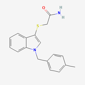 molecular formula C18H18N2OS B2880115 2-({1-[(4-methylphenyl)methyl]-1H-indol-3-yl}sulfanyl)acetamide CAS No. 862825-81-8