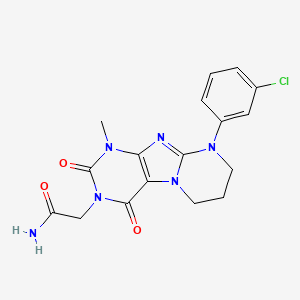 2-[9-(3-chlorophenyl)-1-methyl-2,4-dioxo-7,8-dihydro-6H-purino[7,8-a]pyrimidin-3-yl]acetamide