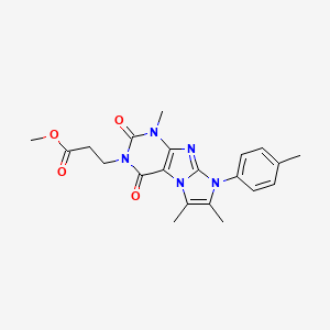 Methyl 3-[1,6,7-trimethyl-8-(4-methylphenyl)-2,4-dioxo-1,3,5-trihydro-4-imidaz olino[1,2-h]purin-3-yl]propanoate