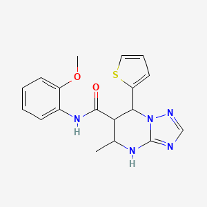 N-(2-methoxyphenyl)-5-methyl-7-(thiophen-2-yl)-4,5,6,7-tetrahydro-[1,2,4]triazolo[1,5-a]pyrimidine-6-carboxamide