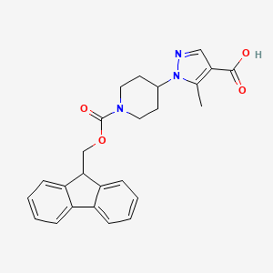 molecular formula C25H25N3O4 B2880170 1-(1-{[(9H-fluoren-9-yl)methoxy]carbonyl}piperidin-4-yl)-5-methyl-1H-pyrazole-4-carboxylic acid CAS No. 2137635-06-2