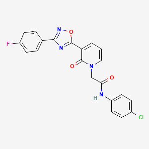 B2880197 N-(4-chlorophenyl)-2-(3-(3-(4-fluorophenyl)-1,2,4-oxadiazol-5-yl)-2-oxopyridin-1(2H)-yl)acetamide CAS No. 1251673-45-6