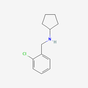molecular formula C12H16ClN B2880242 N-[(2-chlorophenyl)methyl]cyclopentanamine CAS No. 827329-06-6