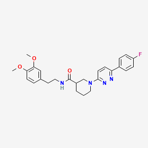 molecular formula C26H29FN4O3 B2880277 N-[2-(3,4-dimethoxyphenyl)ethyl]-1-[6-(4-fluorophenyl)pyridazin-3-yl]piperidine-3-carboxamide CAS No. 1105213-91-9