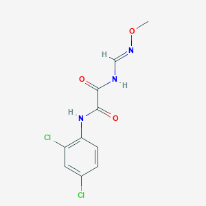 molecular formula C10H9Cl2N3O3 B2880376 N'-(2,4-dichlorophenyl)-N-[(1E)-(methoxyimino)methyl]ethanediamide CAS No. 303996-56-7