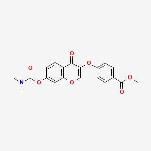 molecular formula C20H17NO7 B2880433 methyl 4-((7-((dimethylcarbamoyl)oxy)-4-oxo-4H-chromen-3-yl)oxy)benzoate CAS No. 637751-14-5