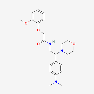 molecular formula C23H31N3O4 B2880438 N-{2-[4-(dimethylamino)phenyl]-2-(morpholin-4-yl)ethyl}-2-(2-methoxyphenoxy)acetamide CAS No. 1005297-32-4