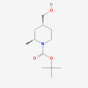 molecular formula C12H23NO3 B2880451 tert-butyl (2R,4R)-4-(hydroxymethyl)-2-methylpiperidine-1-carboxylate CAS No. 1807941-59-8