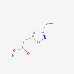 molecular formula C7H9NO3 B2880463 2-(3-Ethyl-1,2-oxazol-5-yl)acetic acid CAS No. 1368192-71-5