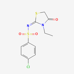 (E)-4-chloro-N-(3-ethyl-4-oxothiazolidin-2-ylidene)benzenesulfonamide