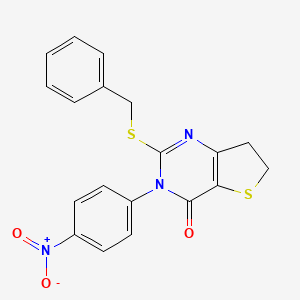 2-(benzylthio)-3-(4-nitrophenyl)-6,7-dihydrothieno[3,2-d]pyrimidin-4(3H)-one