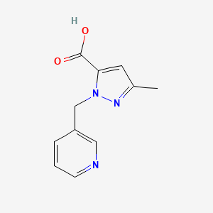 3-Methyl-1-(pyridin-3-ylmethyl)-1H-pyrazole-5-carboxylic acid