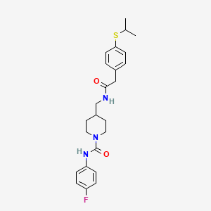 N-(4-fluorophenyl)-4-((2-(4-(isopropylthio)phenyl)acetamido)methyl)piperidine-1-carboxamide