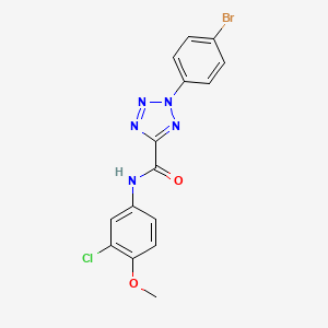 2-(4-bromophenyl)-N-(3-chloro-4-methoxyphenyl)-2H-tetrazole-5-carboxamide