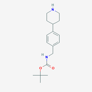 Tert-butyl N-[(4-piperidin-4-ylphenyl)methyl]carbamate