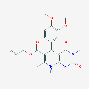 molecular formula C22H25N3O6 B2880509 prop-2-en-1-yl 5-(3,4-dimethoxyphenyl)-1,3,7-trimethyl-2,4-dioxo-1H,2H,3H,4H,5H,8H-pyrido[2,3-d]pyrimidine-6-carboxylate CAS No. 622360-87-6