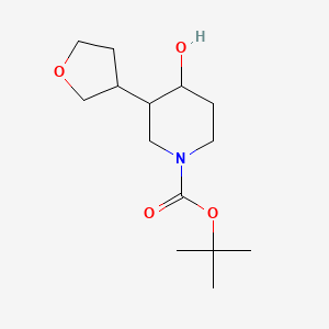 molecular formula C14H25NO4 B2880516 Tert-butyl 4-hydroxy-3-(oxolan-3-yl)piperidine-1-carboxylate CAS No. 1692306-72-1