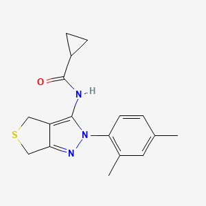 molecular formula C17H19N3OS B2880525 N-(2-(2,4-dimethylphenyl)-4,6-dihydro-2H-thieno[3,4-c]pyrazol-3-yl)cyclopropanecarboxamide CAS No. 396723-96-9
