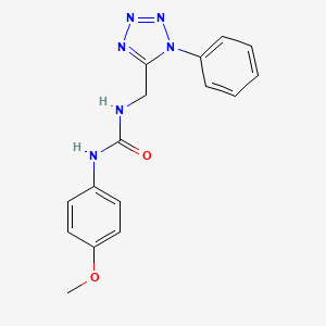 molecular formula C16H16N6O2 B2880535 1-(4-methoxyphenyl)-3-((1-phenyl-1H-tetrazol-5-yl)methyl)urea CAS No. 950473-28-6