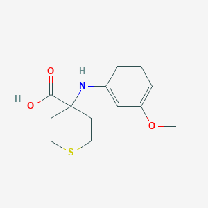 molecular formula C13H17NO3S B2880548 4-[(3-Methoxyphenyl)amino]thiane-4-carboxylicacid CAS No. 1281266-49-6