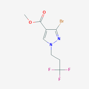 molecular formula C8H8BrF3N2O2 B2880553 Methyl 3-bromo-1-(3,3,3-trifluoropropyl)-1H-pyrazole-4-carboxylate CAS No. 1946823-42-2