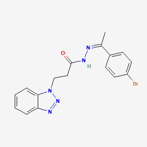3-(1H-benzotriazol-1-yl)-N'-[(1Z)-1-(4-bromophenyl)ethylidene]propanehydrazide