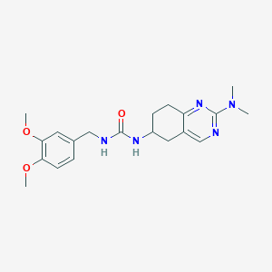1-[(3,4-Dimethoxyphenyl)methyl]-3-[2-(dimethylamino)-5,6,7,8-tetrahydroquinazolin-6-yl]urea