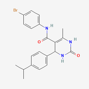 molecular formula C21H22BrN3O2 B2880588 N-(4-bromophenyl)-6-methyl-2-oxo-4-[4-(propan-2-yl)phenyl]-1,2,3,4-tetrahydropyrimidine-5-carboxamide CAS No. 421575-82-8