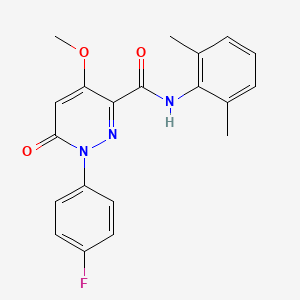 molecular formula C20H18FN3O3 B2880610 N-(2,6-dimethylphenyl)-1-(4-fluorophenyl)-4-methoxy-6-oxo-1,6-dihydropyridazine-3-carboxamide CAS No. 941879-77-2
