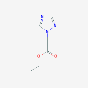 molecular formula C8H13N3O2 B2880629 ethyl 2-methyl-2-(1H-1,2,4-triazol-1-yl)propanoate CAS No. 100159-13-5