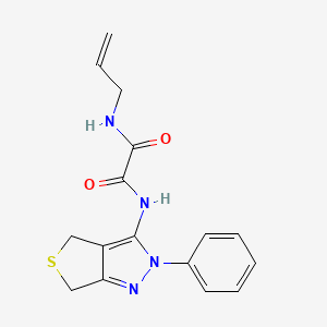molecular formula C16H16N4O2S B2880652 N'-{2-phenyl-2H,4H,6H-thieno[3,4-c]pyrazol-3-yl}-N-(prop-2-en-1-yl)ethanediamide CAS No. 900009-59-8