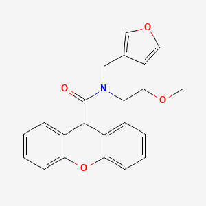molecular formula C22H21NO4 B2880663 N-(furan-3-ylmethyl)-N-(2-methoxyethyl)-9H-xanthene-9-carboxamide CAS No. 1421529-80-7