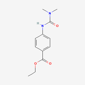 molecular formula C12H16N2O3 B2880683 ethyl 4-(((dimethylamino)carbonyl)amino)benzoate CAS No. 92789-05-4