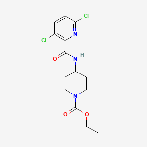 molecular formula C14H17Cl2N3O3 B2880686 Ethyl 4-(3,6-dichloropyridine-2-amido)piperidine-1-carboxylate CAS No. 1223494-50-5
