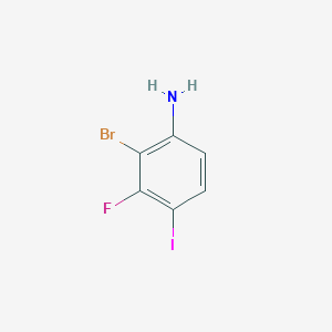 molecular formula C6H4BrFIN B2880699 2-Bromo-3-fluoro-4-iodoaniline CAS No. 1936364-85-0