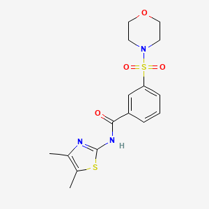 molecular formula C16H19N3O4S2 B2880713 N-(4,5-dimethyl-1,3-thiazol-2-yl)-3-morpholin-4-ylsulfonylbenzamide CAS No. 938954-23-5