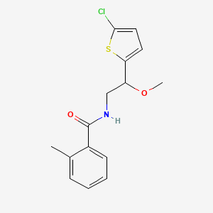molecular formula C15H16ClNO2S B2880720 N-[2-(5-chlorothiophen-2-yl)-2-methoxyethyl]-2-methylbenzamide CAS No. 2034411-82-8