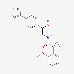 molecular formula C23H23NO3S B2880727 N-{2-hydroxy-2-[4-(thiophen-3-yl)phenyl]ethyl}-1-(2-methoxyphenyl)cyclopropane-1-carboxamide CAS No. 2097914-68-4