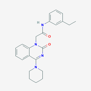 molecular formula C23H26N4O2 B2880741 N-(3-ethylphenyl)-2-[2-oxo-4-(piperidin-1-yl)-1,2-dihydroquinazolin-1-yl]acetamide CAS No. 1116017-59-4