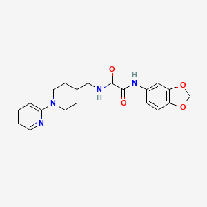 molecular formula C20H22N4O4 B2880749 N-(2H-1,3-benzodioxol-5-yl)-N'-{[1-(pyridin-2-yl)piperidin-4-yl]methyl}ethanediamide CAS No. 1234987-51-9