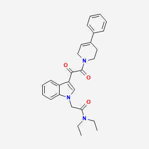 molecular formula C27H29N3O3 B2880753 N,N-diethyl-2-{3-[2-oxo-2-(4-phenyl-1,2,3,6-tetrahydropyridin-1-yl)acetyl]-1H-indol-1-yl}acetamide CAS No. 893985-29-0