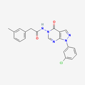 molecular formula C20H16ClN5O2 B2880766 N-(1-(3-chlorophenyl)-4-oxo-1H-pyrazolo[3,4-d]pyrimidin-5(4H)-yl)-2-(m-tolyl)acetamide CAS No. 919842-99-2