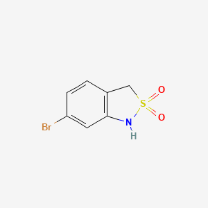 molecular formula C7H6BrNO2S B2880801 6-bromo-1,3-dihydro-2lambda6,1-benzothiazole-2,2-dione CAS No. 2167935-61-5