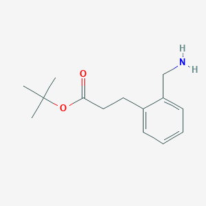 molecular formula C14H21NO2 B2880805 Tert-butyl 3-[2-(aminomethyl)phenyl]propanoate CAS No. 2287313-77-1