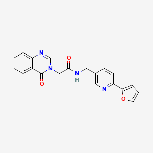 molecular formula C20H16N4O3 B2880833 N-((6-(furan-2-yl)pyridin-3-yl)methyl)-2-(4-oxoquinazolin-3(4H)-yl)acetamide CAS No. 2034394-86-8